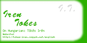 iren tokes business card