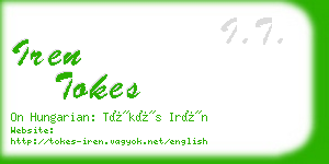 iren tokes business card